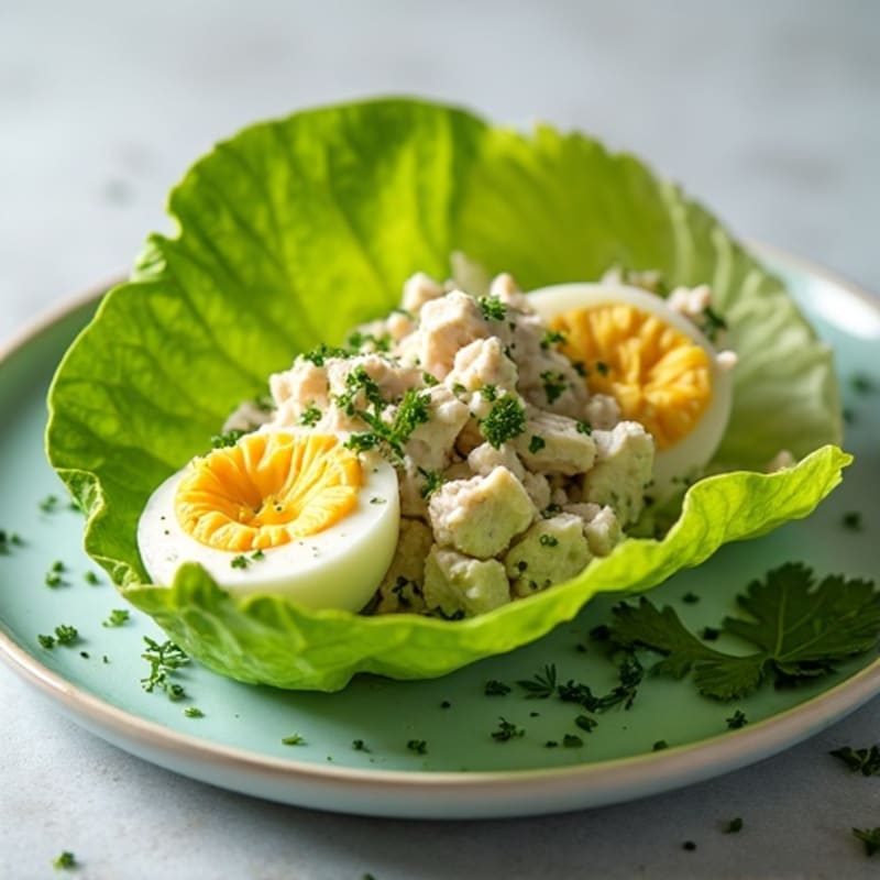 Fresh Herb-Loaded Egg Salad Lettuce Wrap