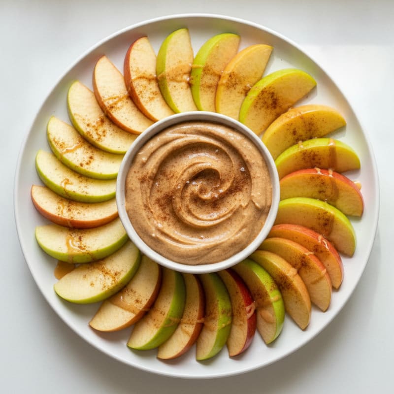 Apple Slices with Creamy Almond Butter Dip