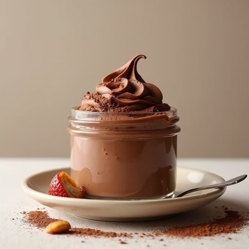 Silky Chocolate Protein Mousse with Almond Butter