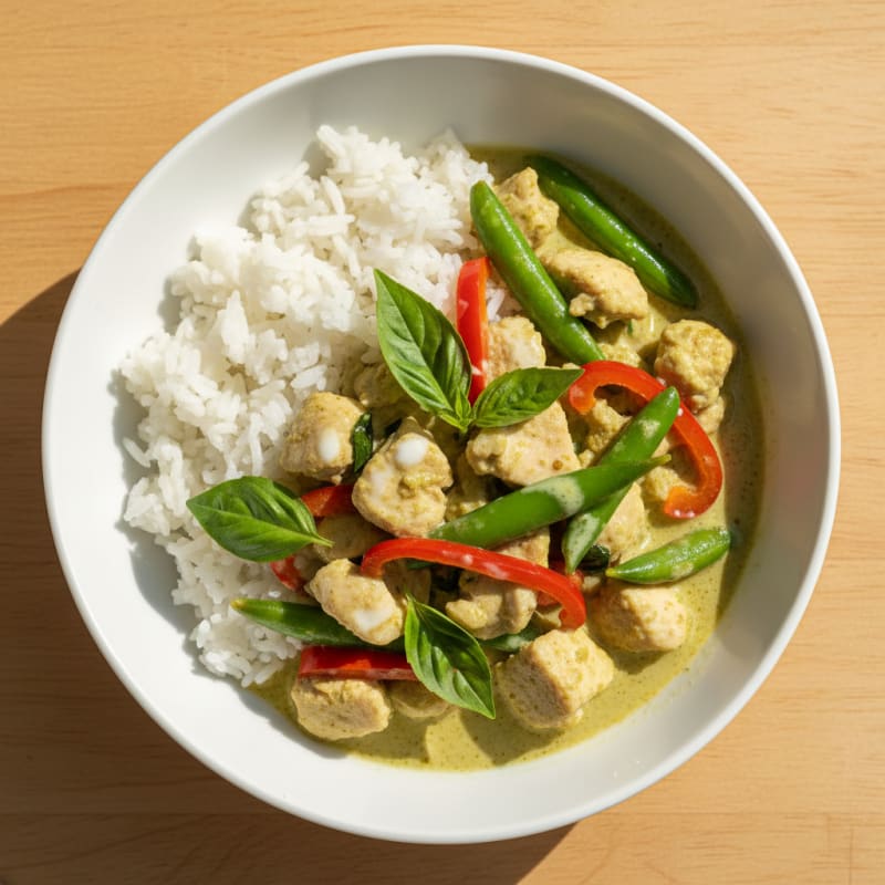 Thai Green Curry Chicken with Jasmine Rice