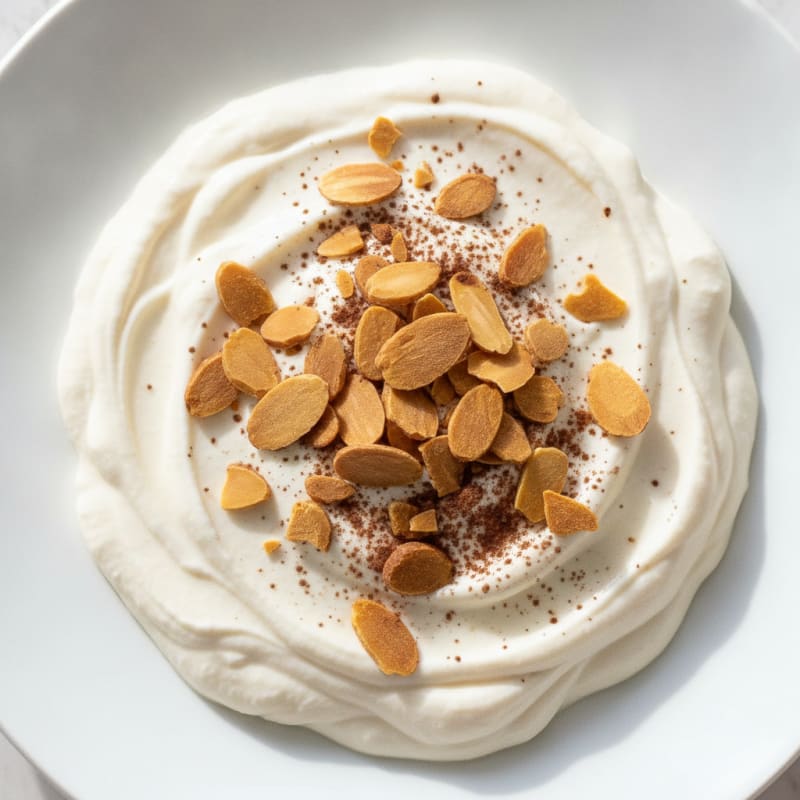 Silky Greek Yogurt Protein Pudding with Almonds