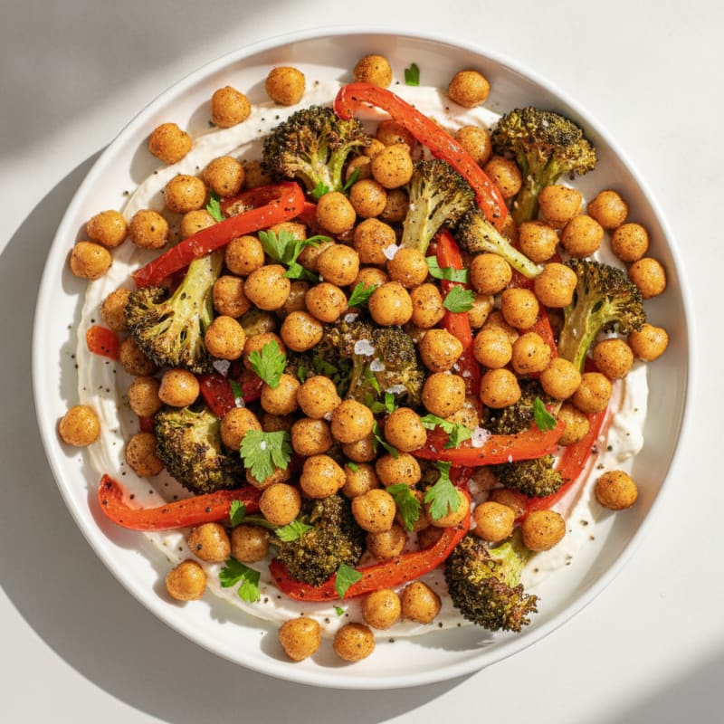 Roasted Vegetable and Chickpea Bowl