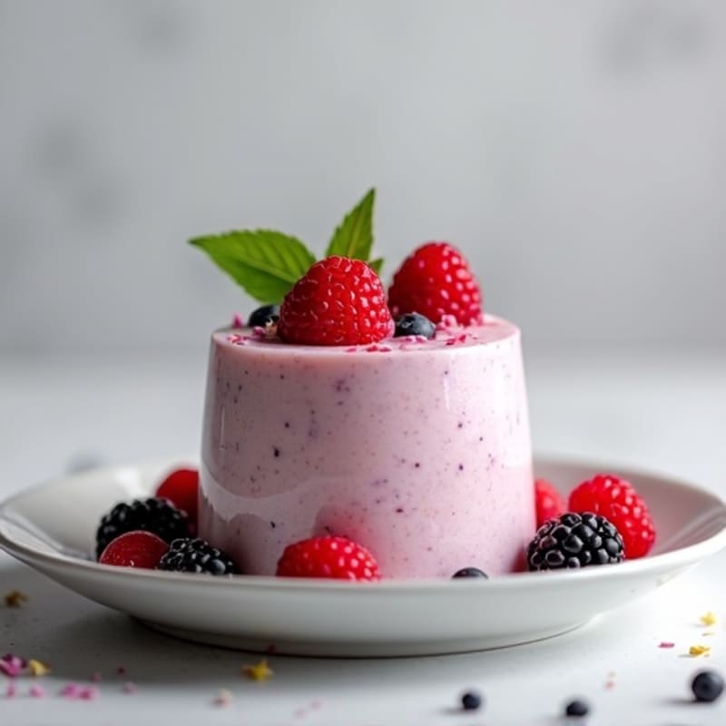 Creamy Greek Yogurt Protein Pudding with Mixed Berries
