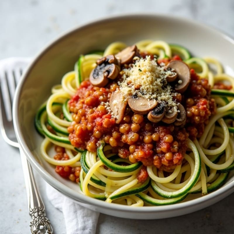 Hearty Mushroom Ragu with Zucchini Noodles