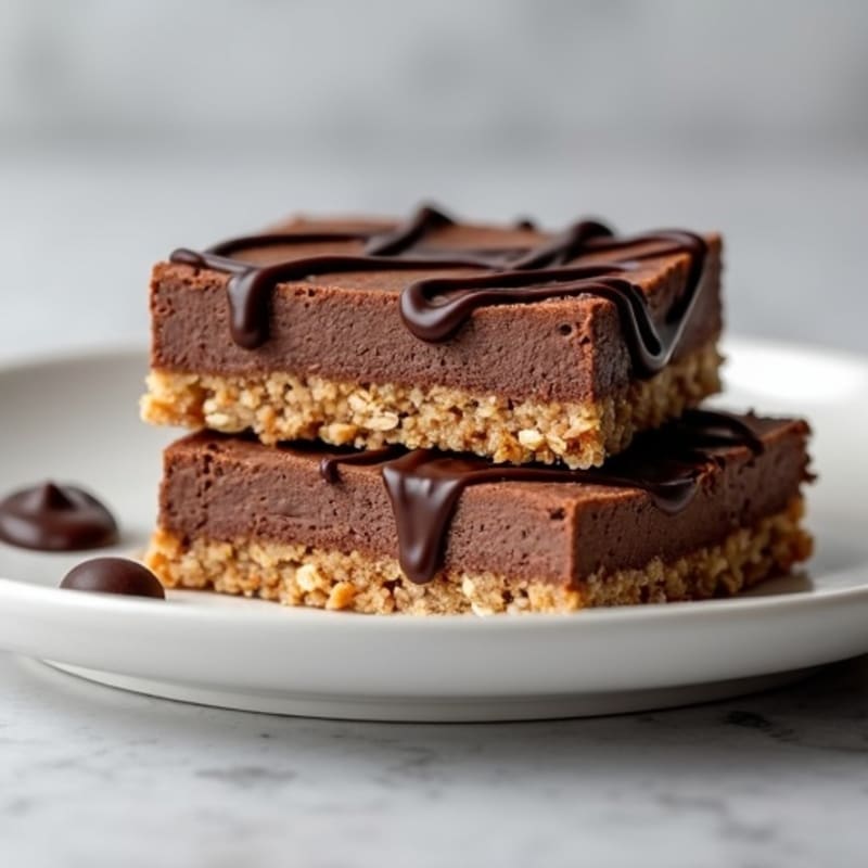 Dark Chocolate Greek Yogurt Cheesecake Bars