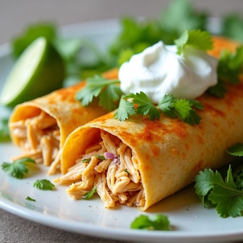 Salsa Verde Shredded Chicken Enchiladas