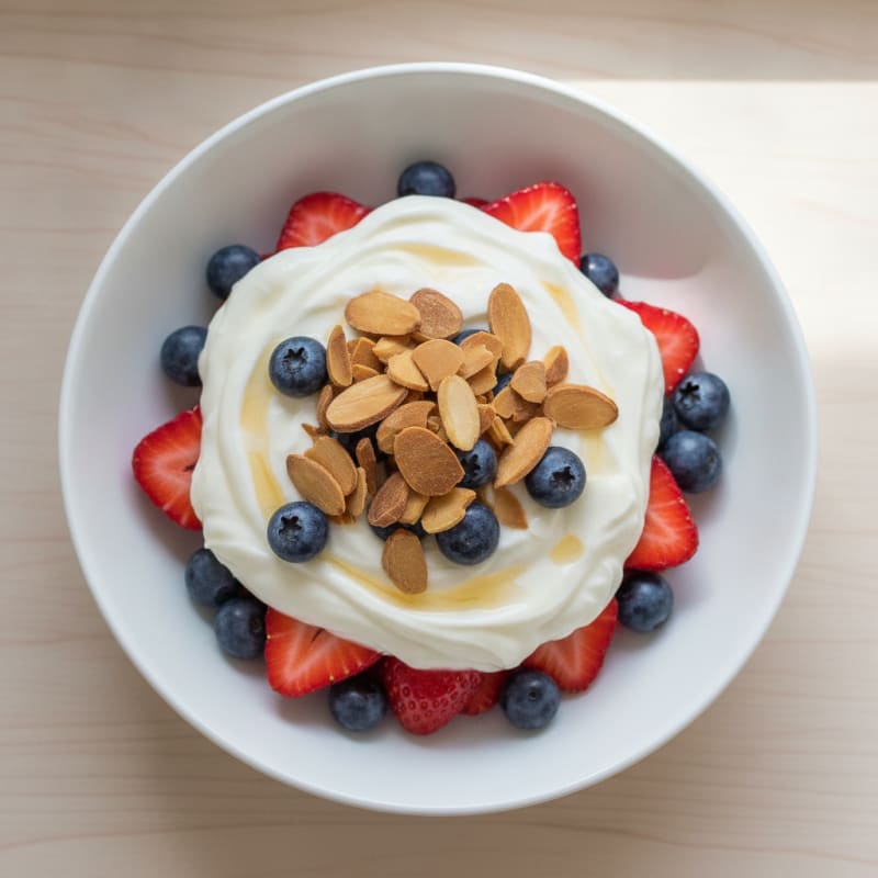 Creamy Vanilla Protein Yogurt Parfait with Berries