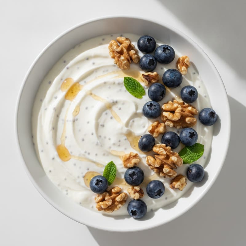 Creamy Greek Yogurt Protein Pudding with Berries