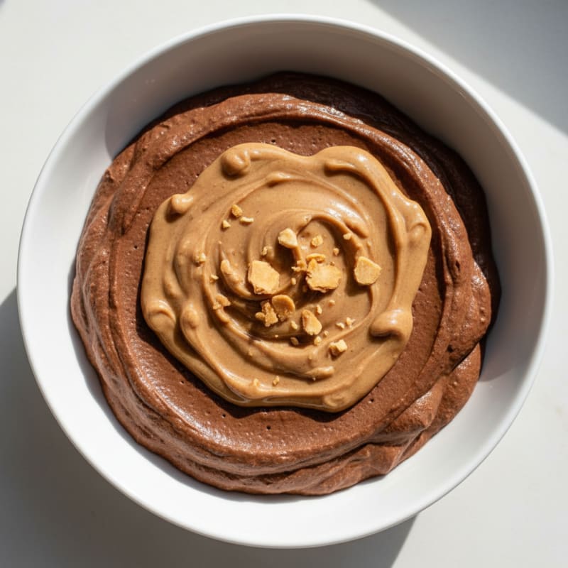 Silky Chocolate Protein Pudding with Almond Butter