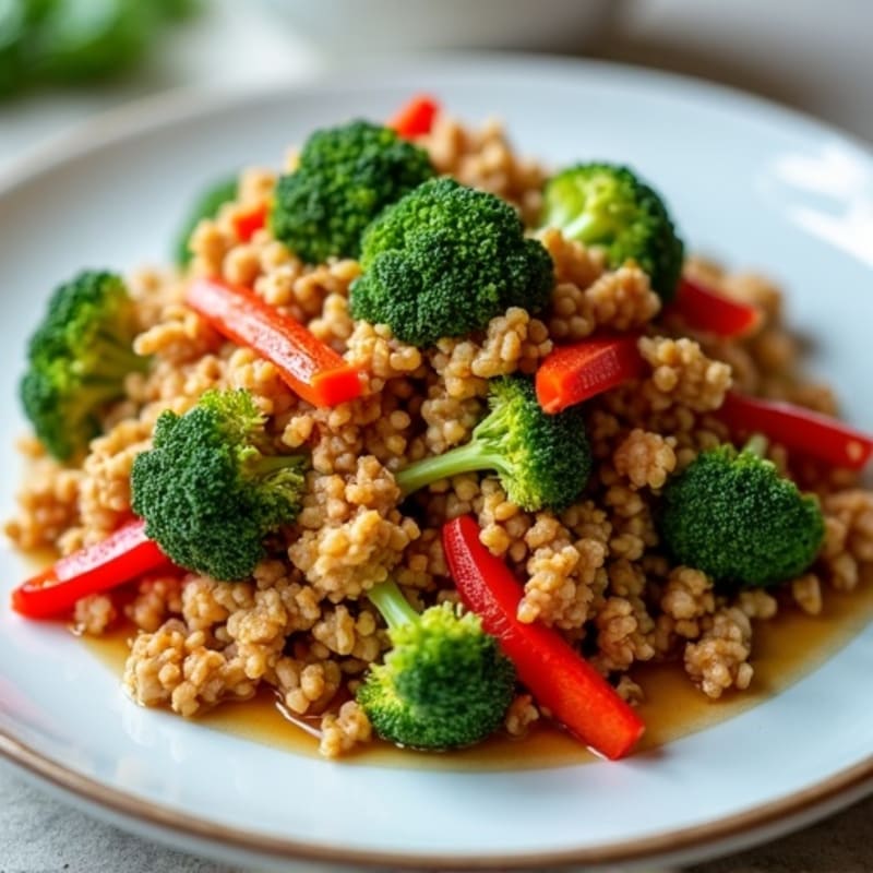 Crispy Ground Chicken and Broccoli Stir-Fry