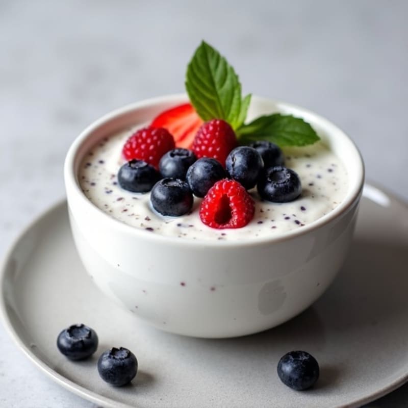 Creamy Chia Seed Pudding with Fresh Berries