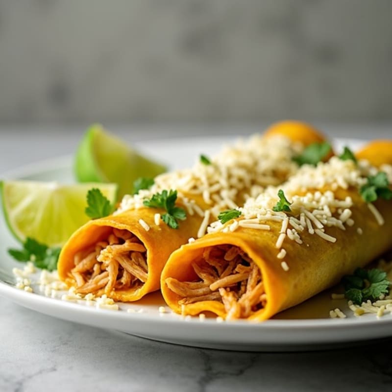 Salsa Verde Shredded Chicken Enchiladas