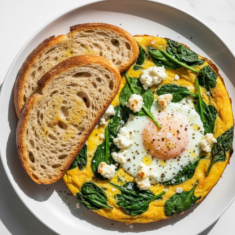 Baked Eggs with Sourdough Toast