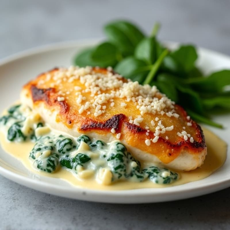 Creamy Spinach Artichoke Chicken Bake