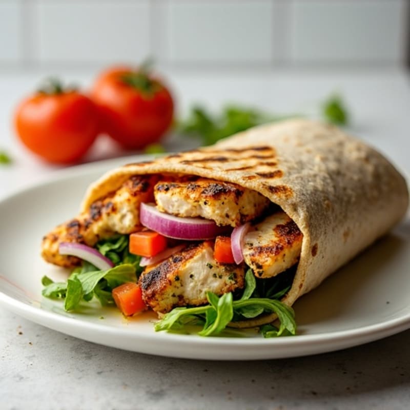 Herb-Grilled Chicken and Fresh Veggie Wrap