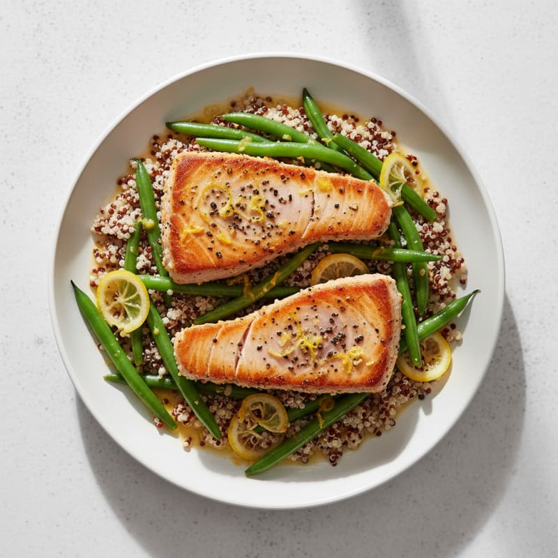 Golden Pan-Seared Tuna with Zesty Lemon