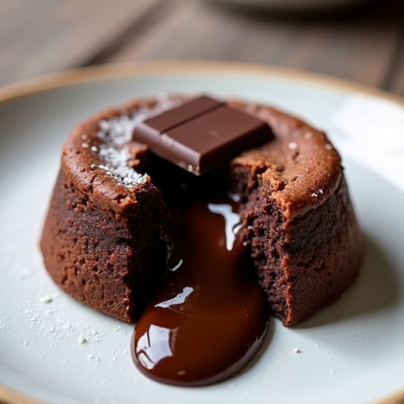 Protein-Rich Dark Chocolate Lava Cake