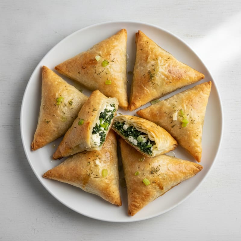 Spinach and Feta Phyllo Triangles