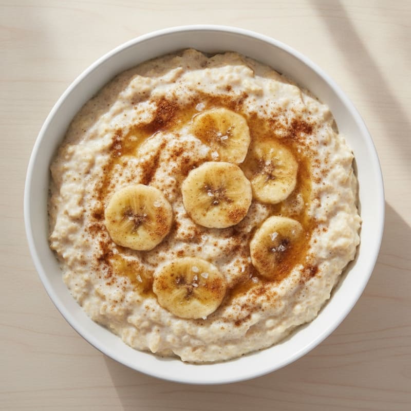 Banana Egg White Oatmeal Bowl