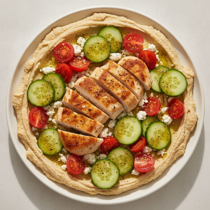 Mediterranean Herb Hummus Platter
