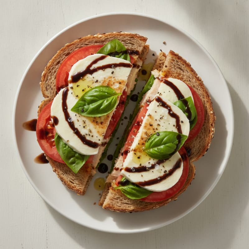 Grilled Caprese Sandwich with Balsamic Glaze