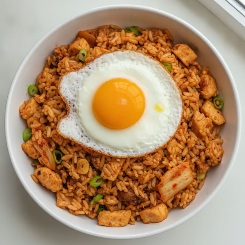 Kimchi Fried Rice with Fried Egg
