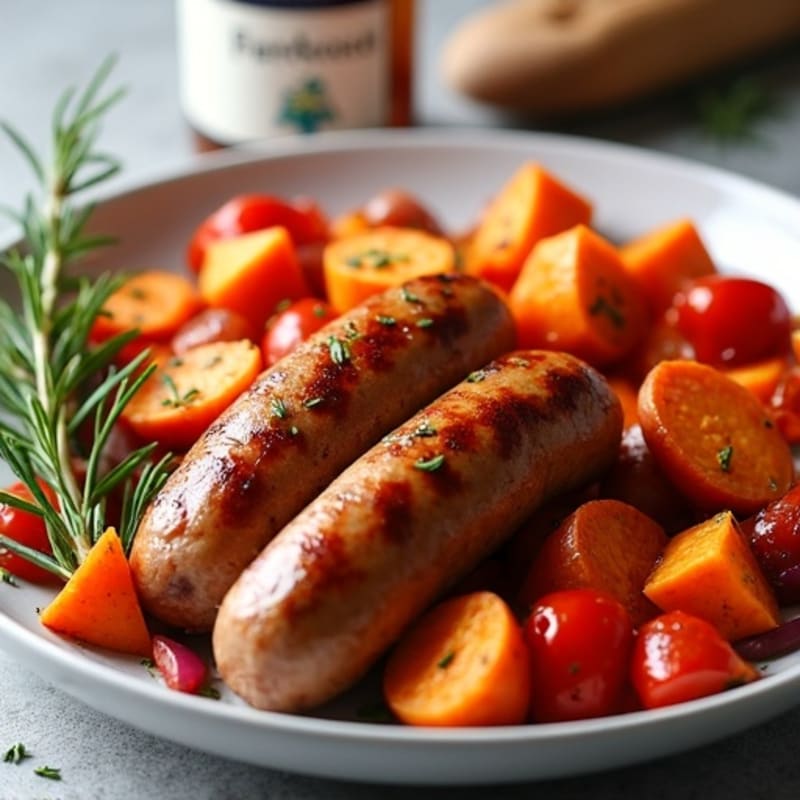 Herb-Roasted Sausage and Sweet Potato Sheet Pan Dinner
