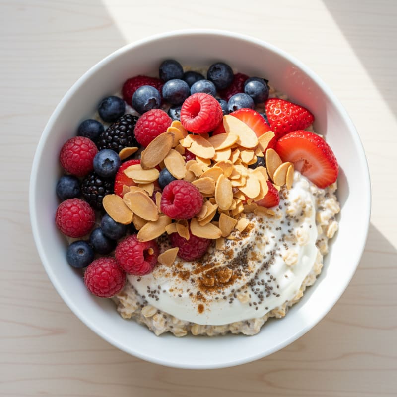 Berry-Almond Overnight Oats