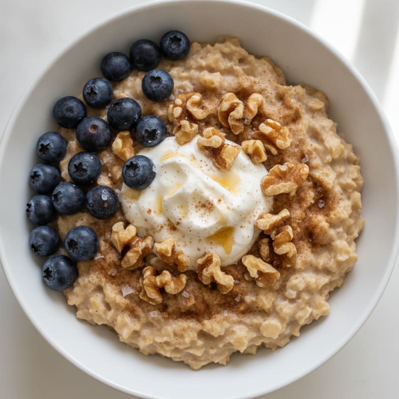 Classic Oatmeal with Berries and Nuts