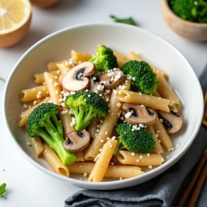 Creamy Mushroom Broccoli Pasta
