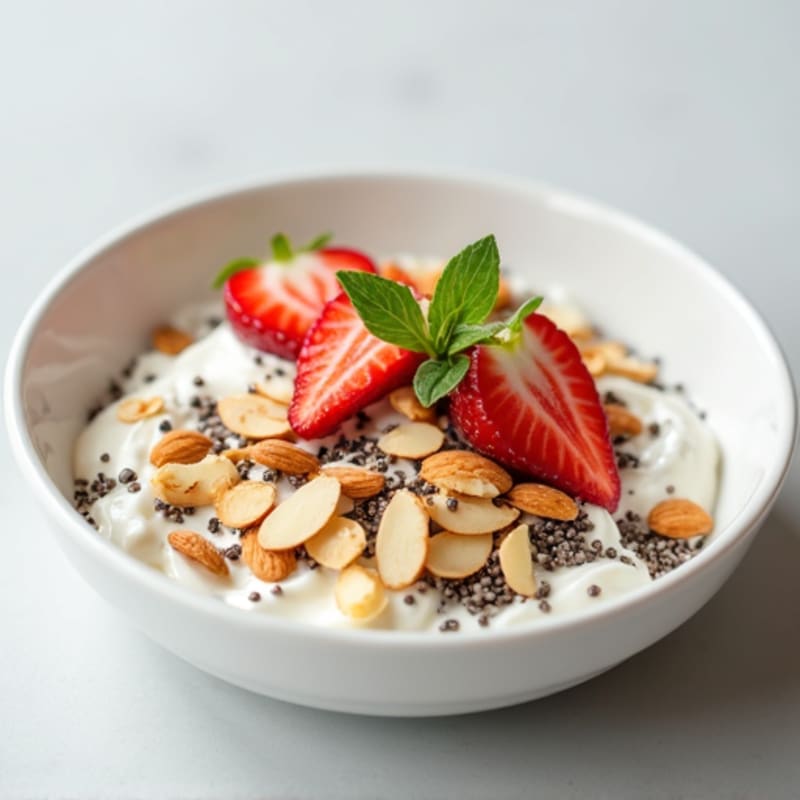 Greek Yogurt with Almonds and Chia Seeds