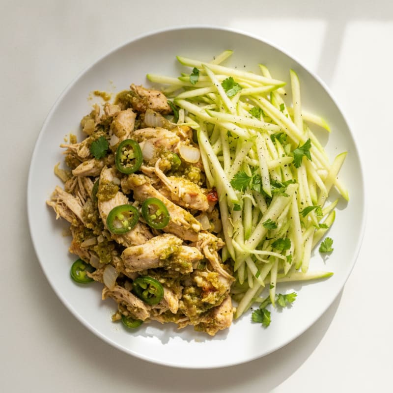 Tinga Chicken with Apple-Cabbage Slaw