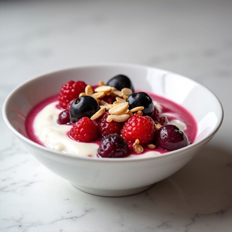 Vanilla Protein Greek Yogurt Bowl with Mixed Berries