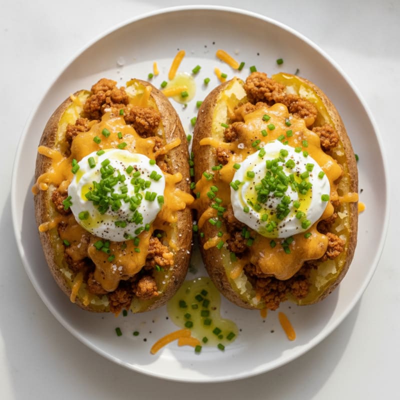 Loaded Baked Potatoes with Chives