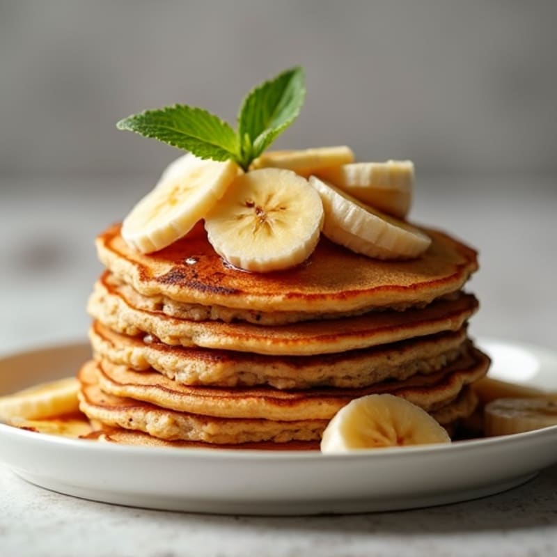 Protein-Packed Caramelized Banana Oat Pancakes