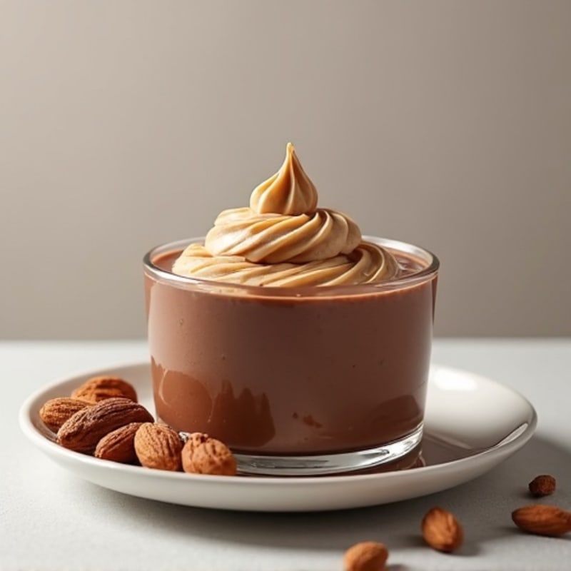 Silky Chocolate Protein Pudding with Almond Butter Swirl