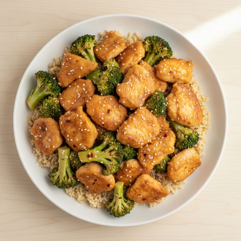 General Tso's Chicken with Broccoli