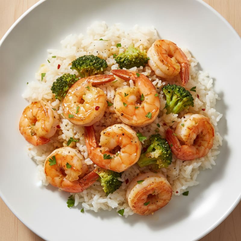Garlic Shrimp and Rice Bowl