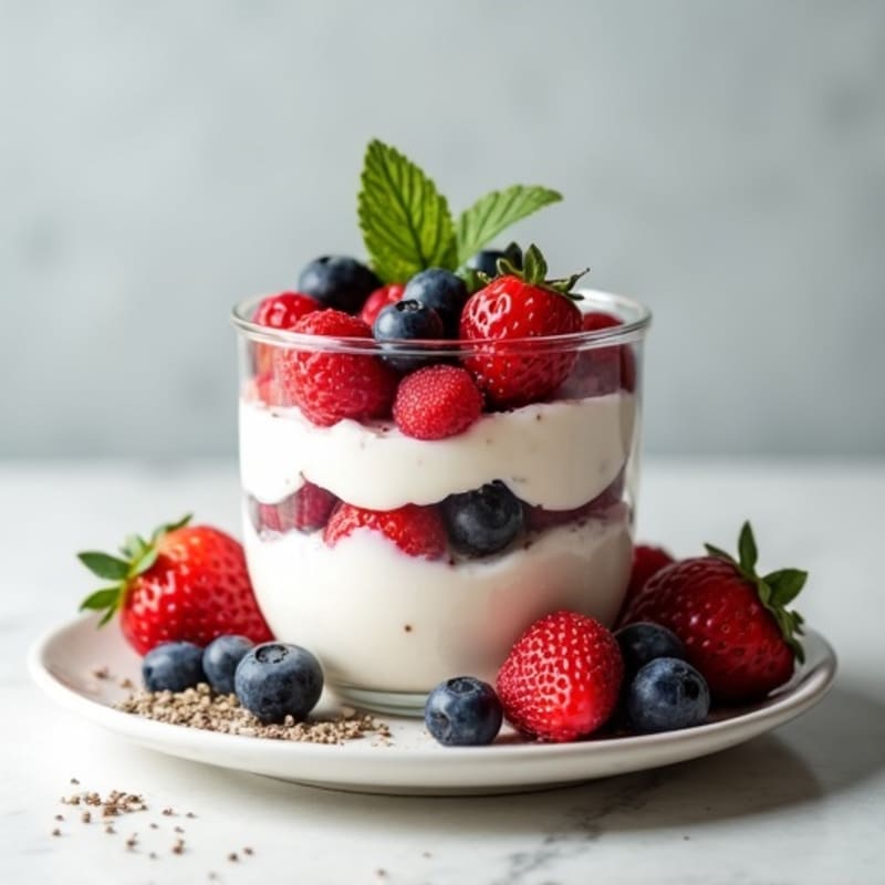Creamy Greek Yogurt Protein Parfait with Mixed Berries