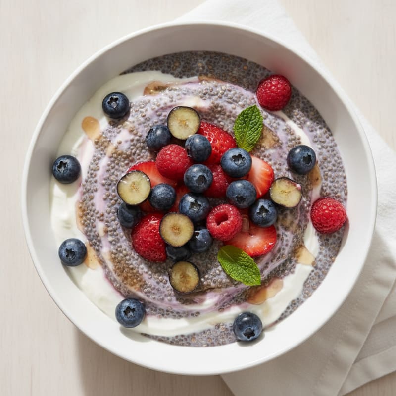 High-Protein Berry Chia Seed Pudding