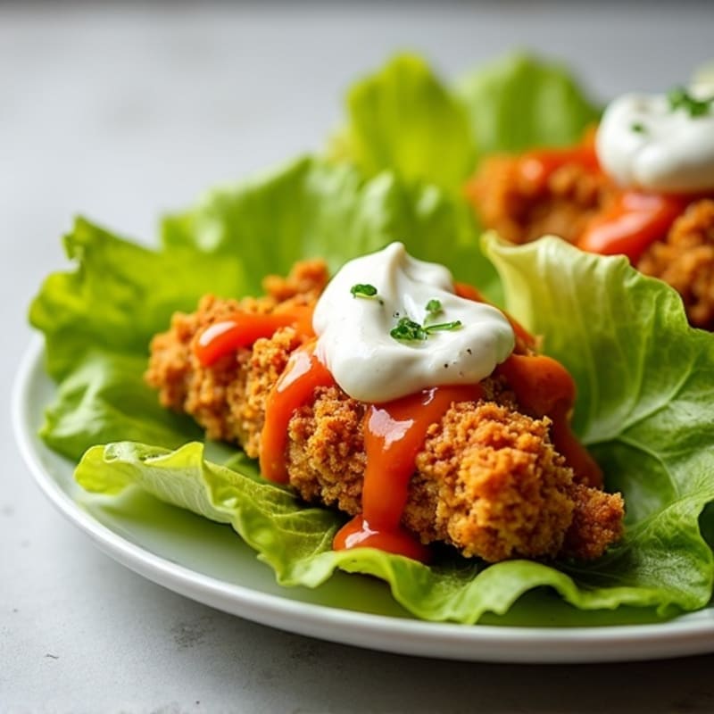 Crispy Buffalo Chicken Lettuce Wrap