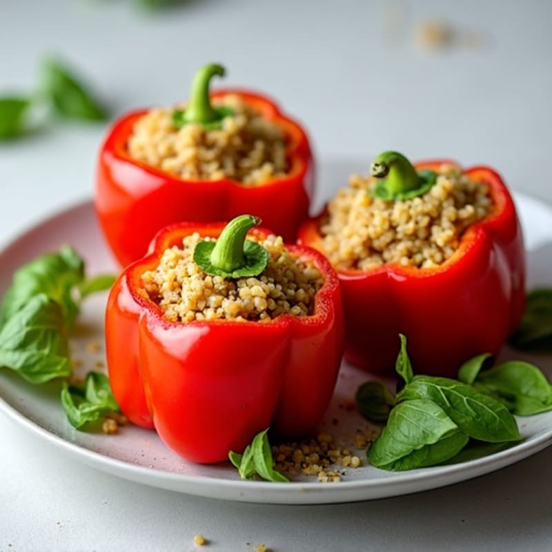 Herb-Seasoned Lean Ground Turkey Stuffed Bell Peppers