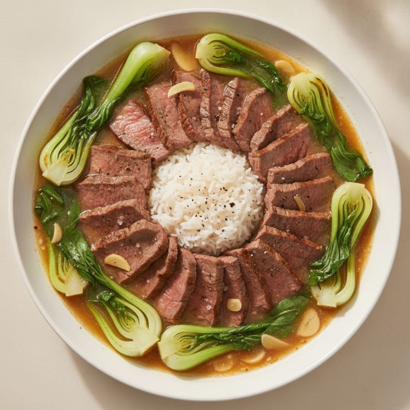 Angus Beef Hot Pot with Bok Choy