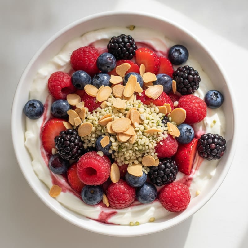 Creamy Greek Yogurt Protein Parfait with Mixed Berries