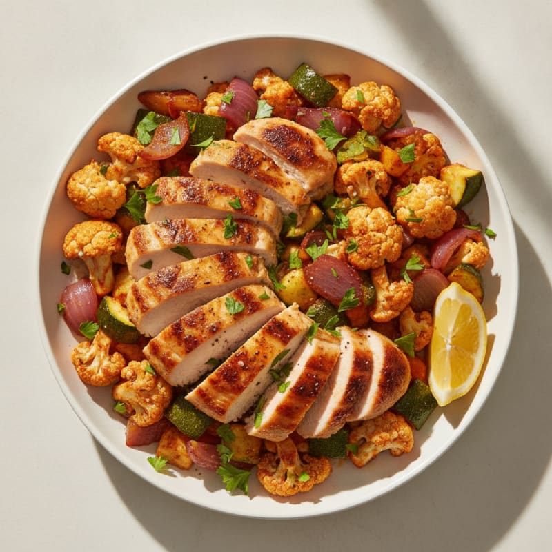 Spicy Harissa Chicken with Roasted Vegetables