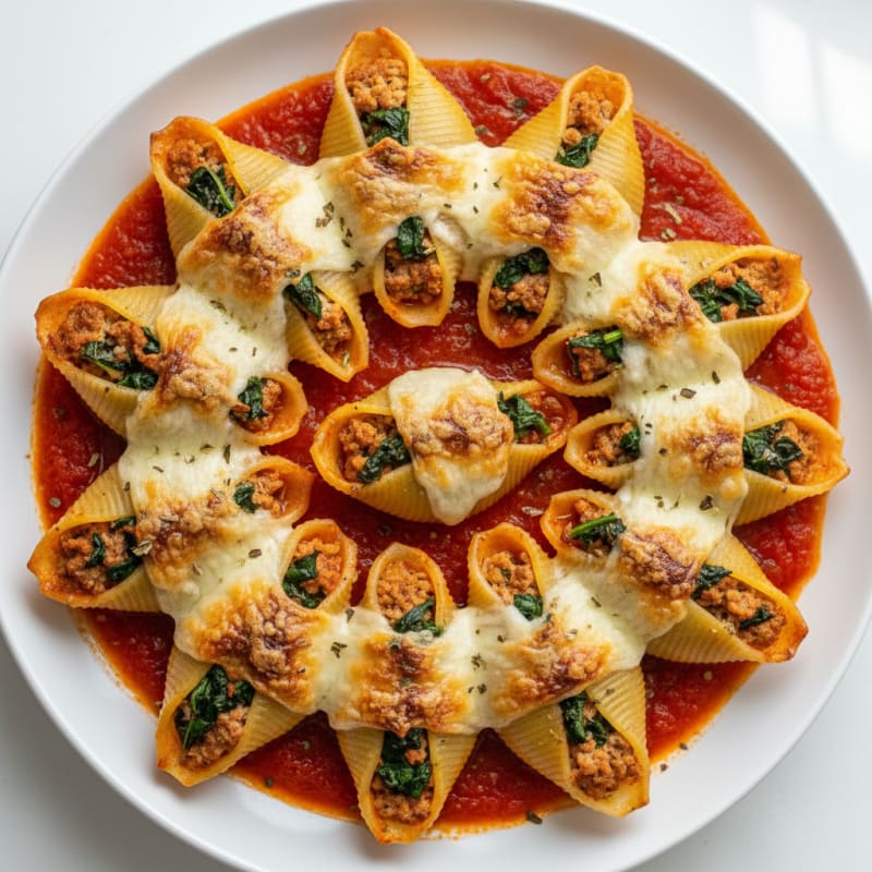Creamy Ricotta & Spinach Stuffed Shells