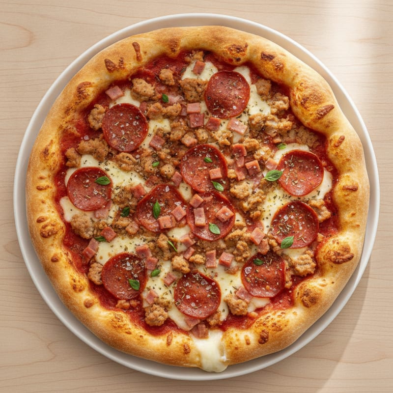 Meat Lovers Stuffed Crust Pizza