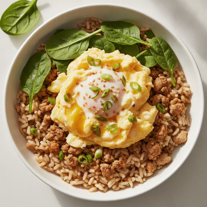 Savory Egg and Rice Breakfast Bowl