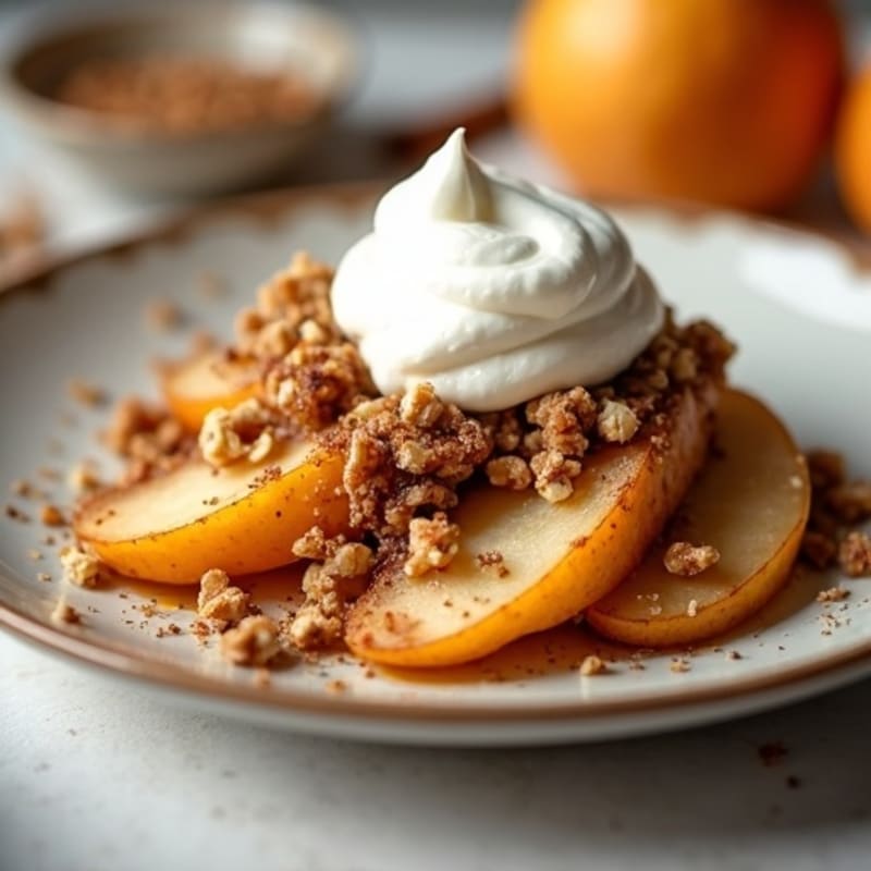 Cinnamon-Maple Baked Pear Crisp