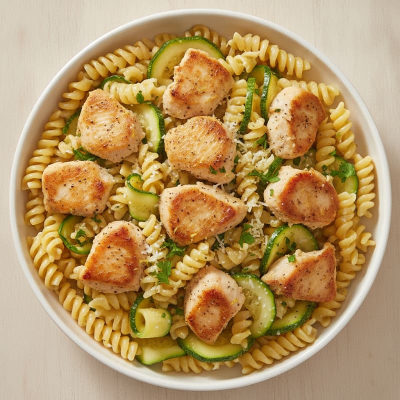 Lemon-Herb Chicken Zucchini Pasta